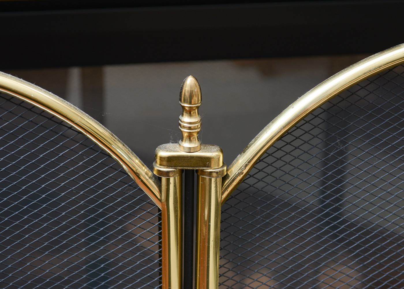 Brass Fireplace Tools and Screen