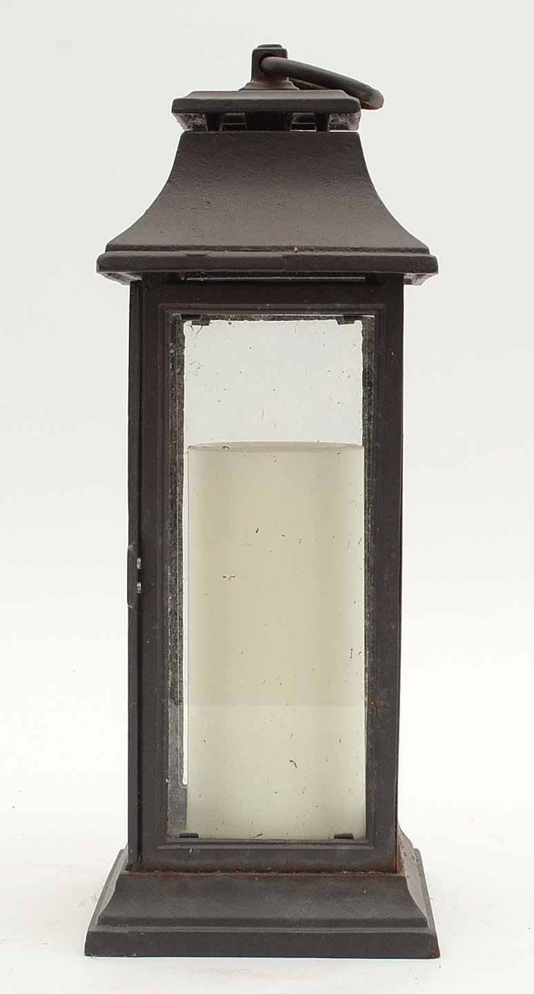 Pair of Cast Iron Candle Lanterns