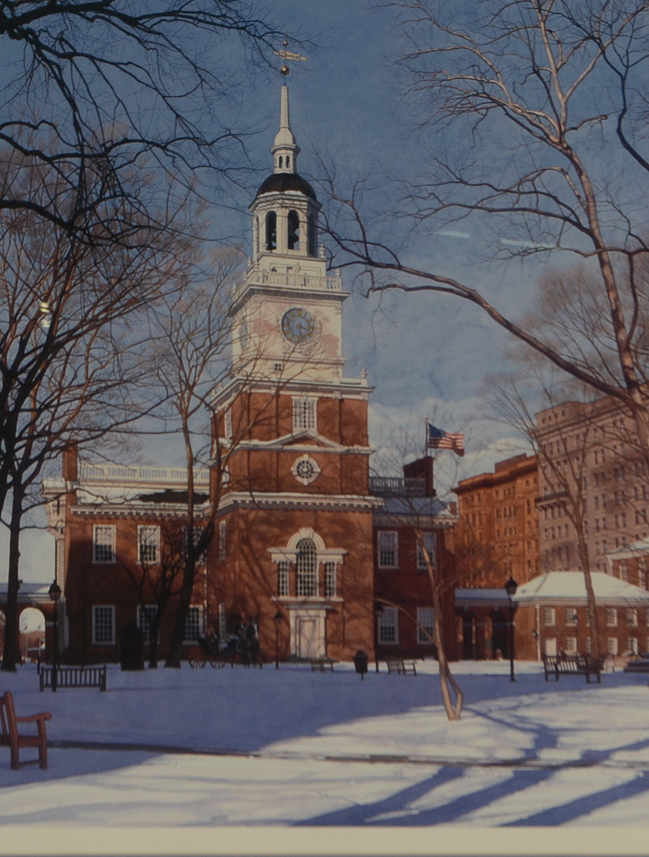 Jamie Cavaliere Signed Limited Edition Offset Lithograph "Independence Hall"