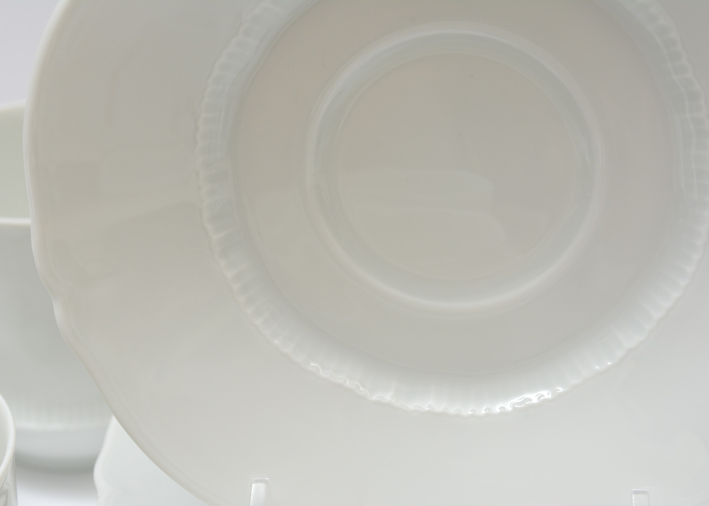 Haviland Limoges "Choiseul Blanc" and "Golden Quail" Teacups and Saucers for Twelve