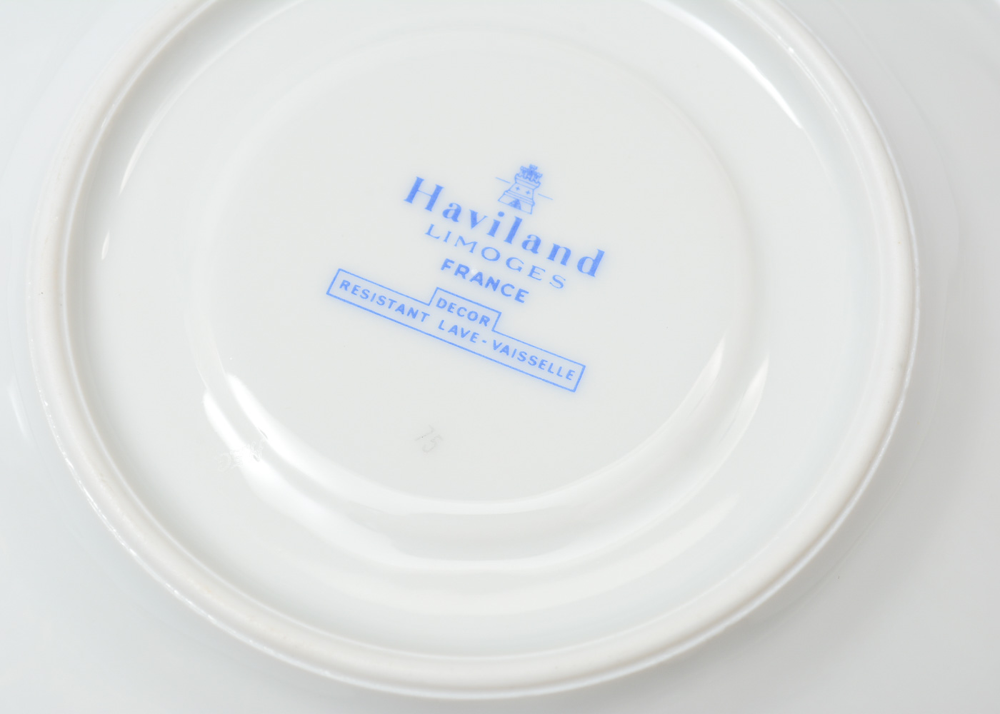 Haviland Limoges "Choiseul Blanc" and "Golden Quail" Teacups and Saucers for Twelve