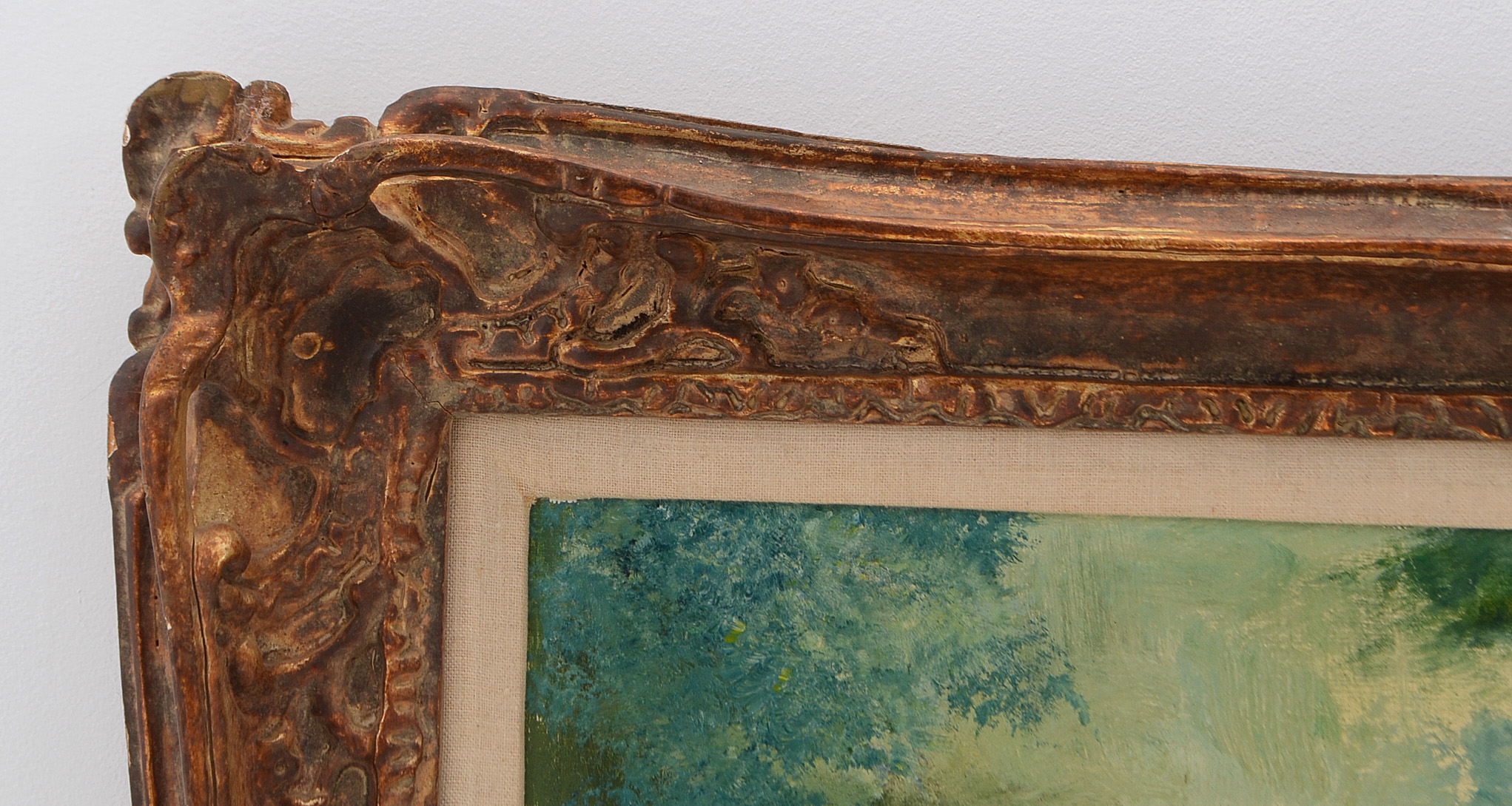 Joan Camo Sentis Original Large-Scale Oil Hunting Scene on Canvas