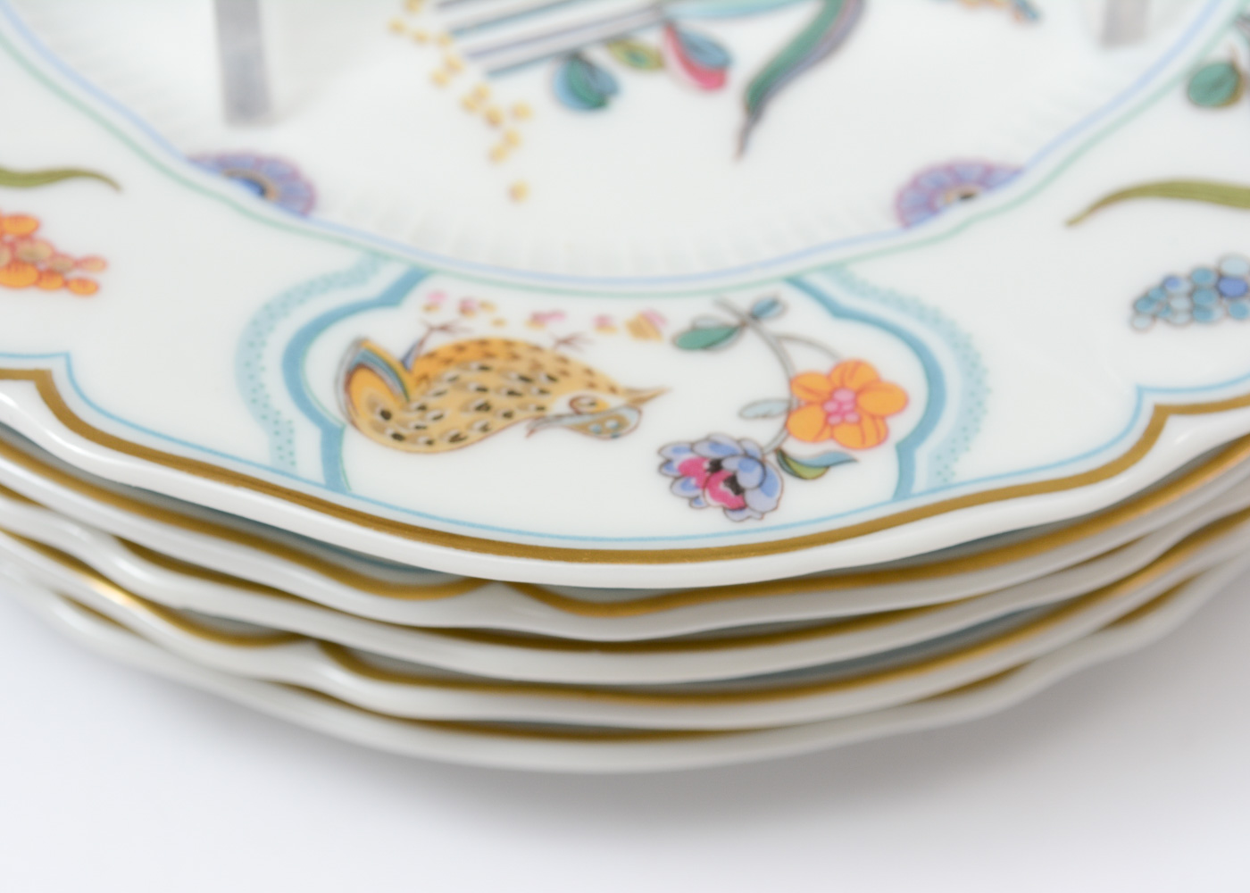 Haviland Limoges "Choiseul Blanc" and "Golden Quail" Bread and Salad Plates