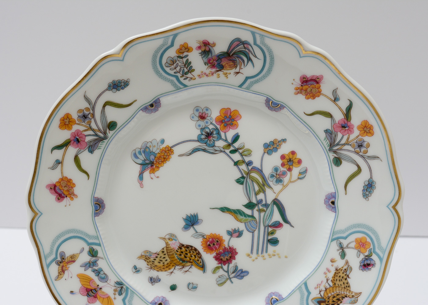 Haviland Limoges "Choiseul Blanc" and "Golden Quail" Bread and Salad Plates