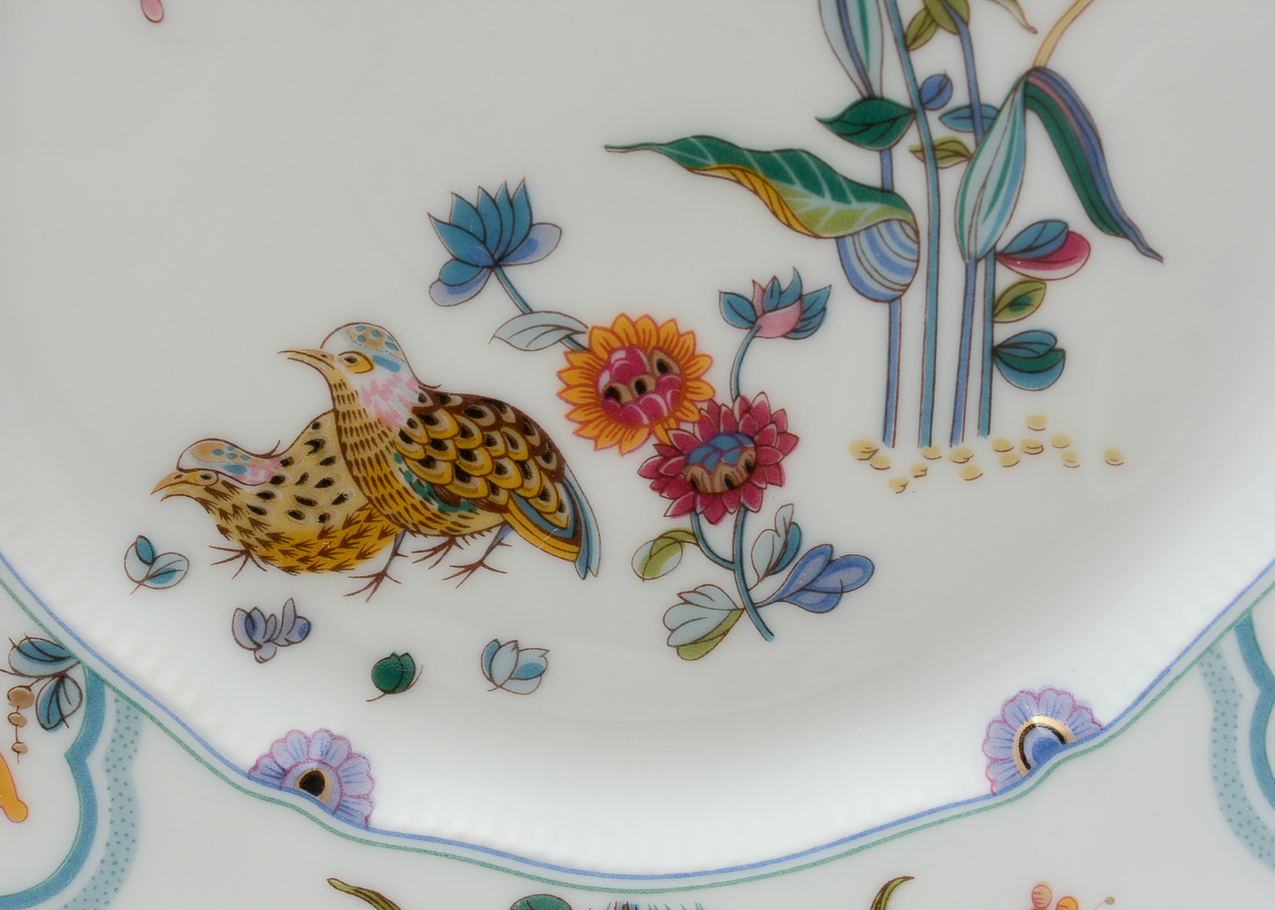 Haviland Limoges "Choiseul Blanc" and "Golden Quail" Bread and Salad Plates