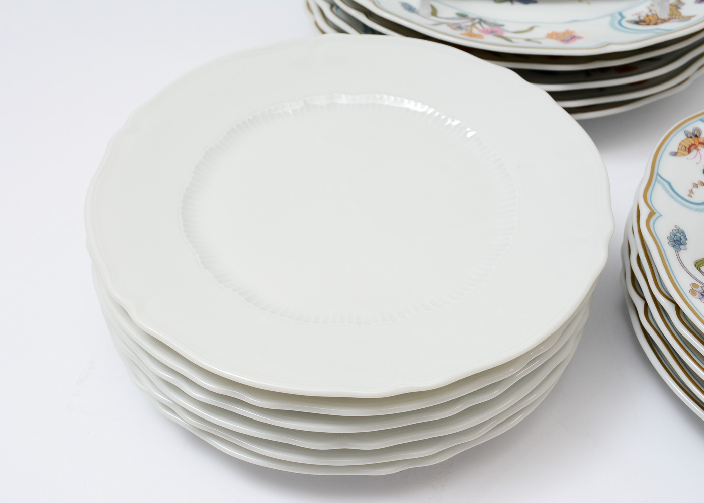 Haviland Limoges "Choiseul Blanc" and "Golden Quail" Bread and Salad Plates