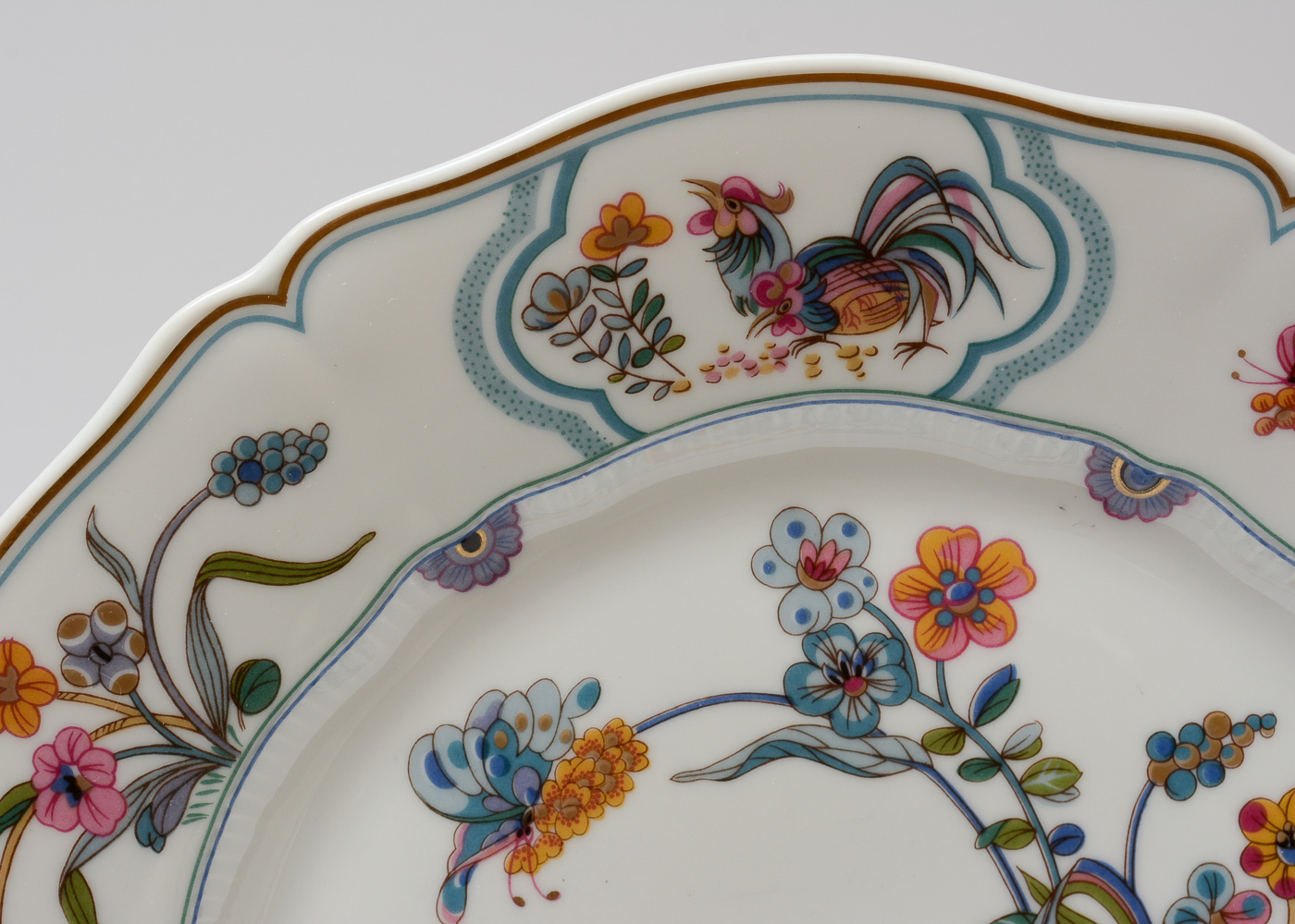 Haviland Limoges "Choiseul Blanc" and "Golden Quail" Dinner Plates