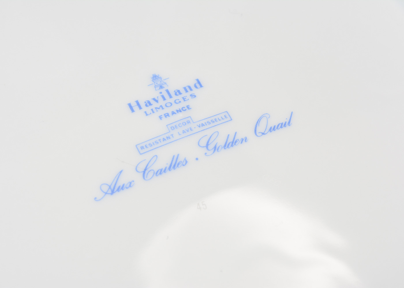 Haviland Limoges "Choiseul Blanc" and "Golden Quail" Dinner Plates