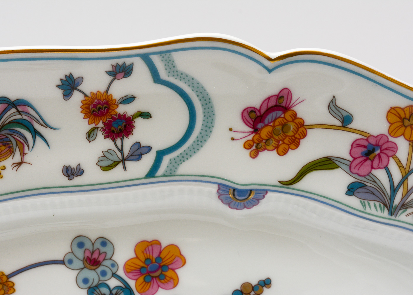 Haviland Limoges Three Piece "Golden Quail" Servingware