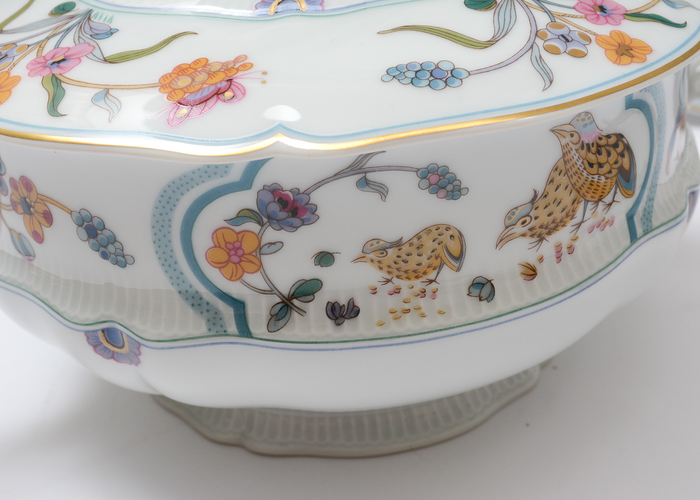 Haviland Limoges Three Piece "Golden Quail" Servingware