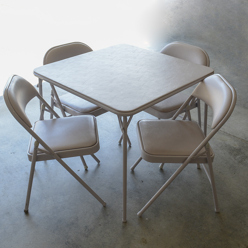 Meco Card Table and Folding Chair Set