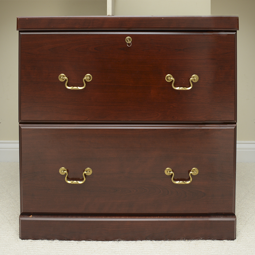 Two Drawer Sauder Executive File Cabinet