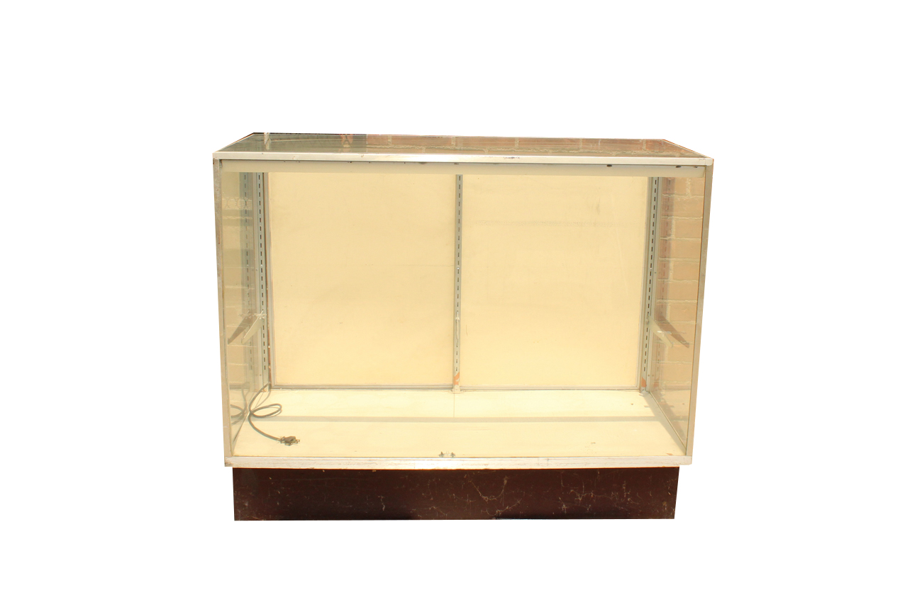 Vintage Chrome And Glass Display Cabinet