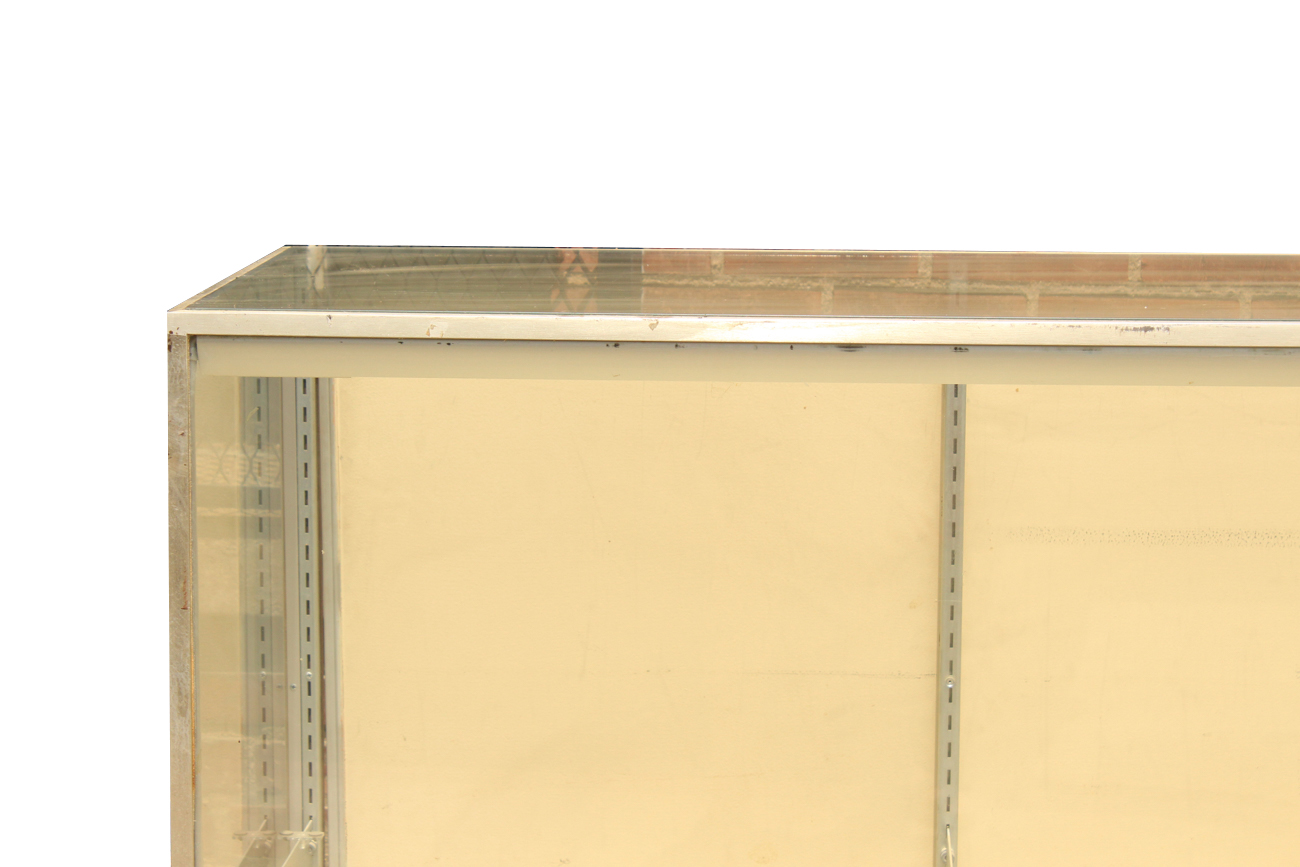 Vintage Chrome And Glass Display Cabinet