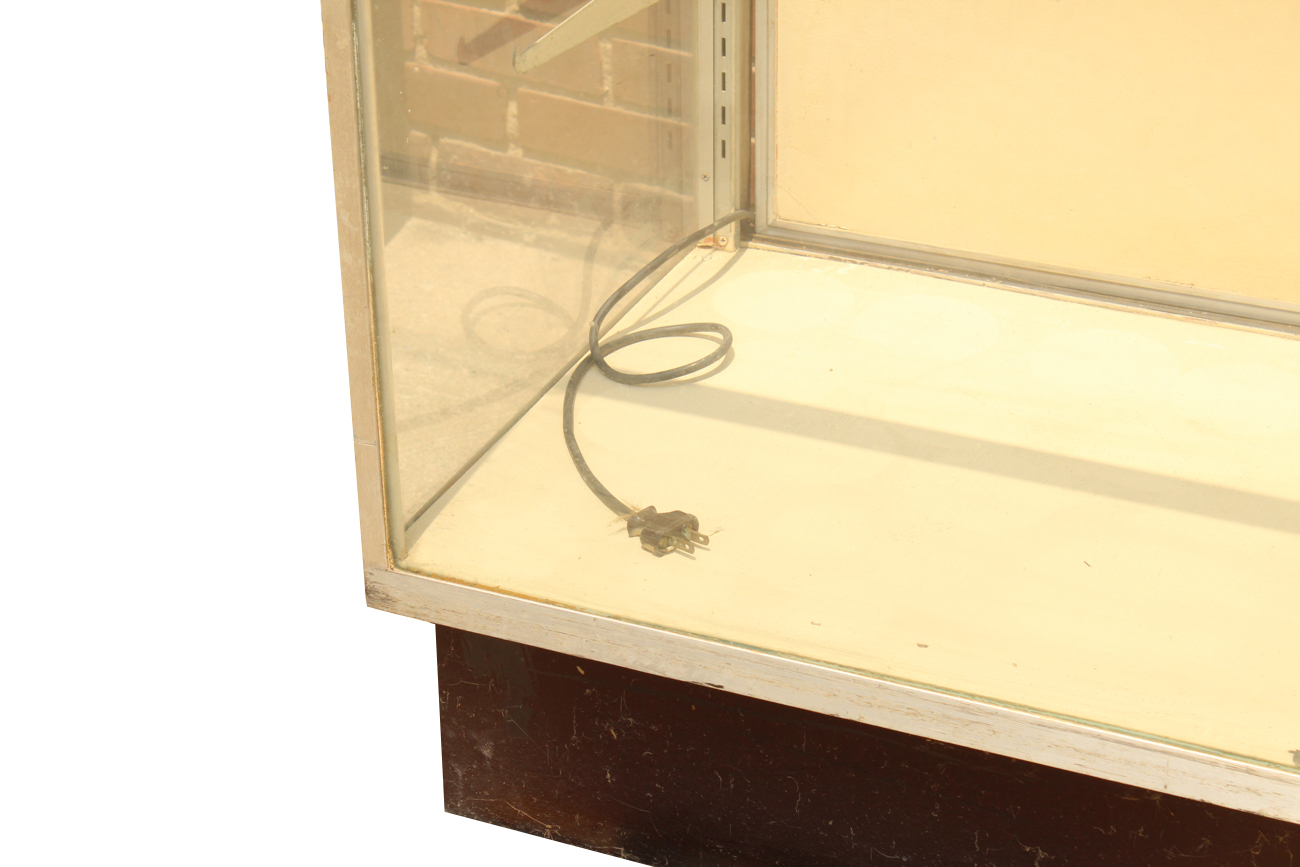 Vintage Chrome And Glass Display Cabinet