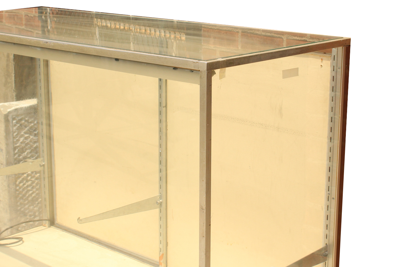 Vintage Chrome And Glass Display Cabinet