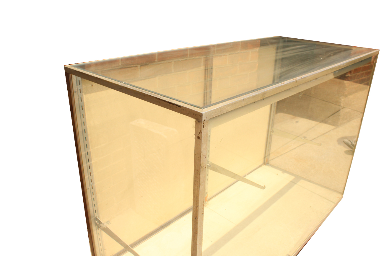 Vintage Chrome And Glass Display Cabinet