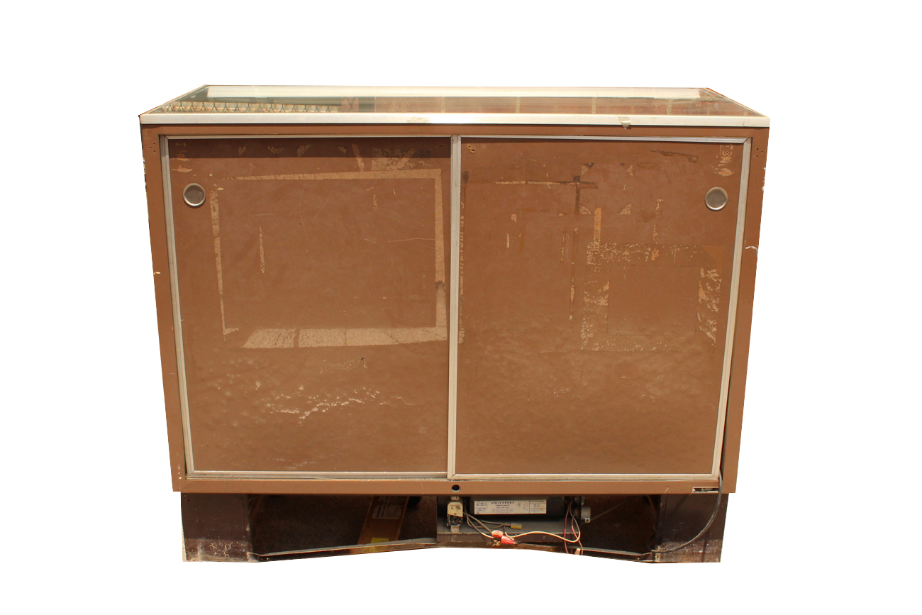 Vintage Chrome And Glass Display Cabinet