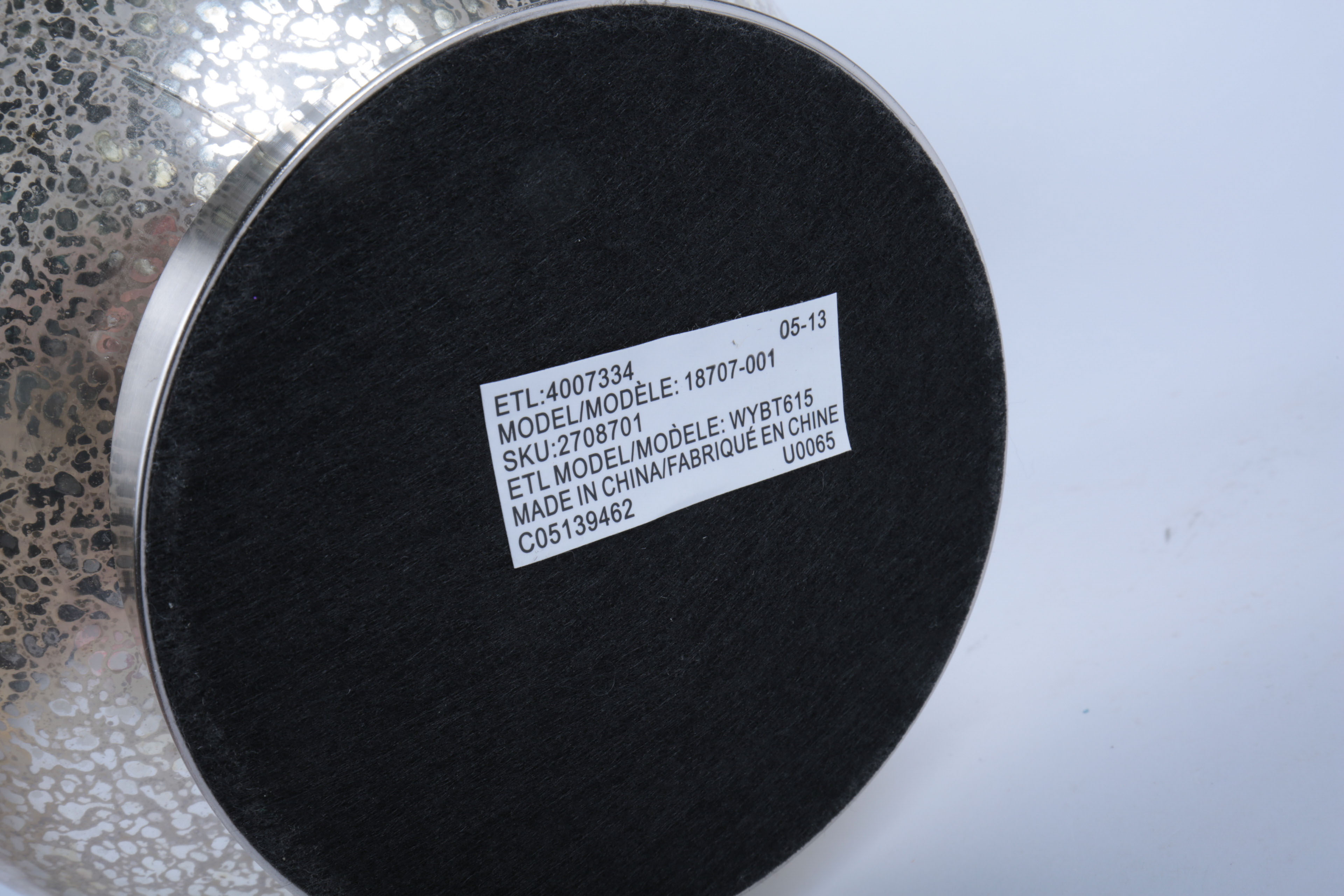 Pair of Silver Glass Lamps