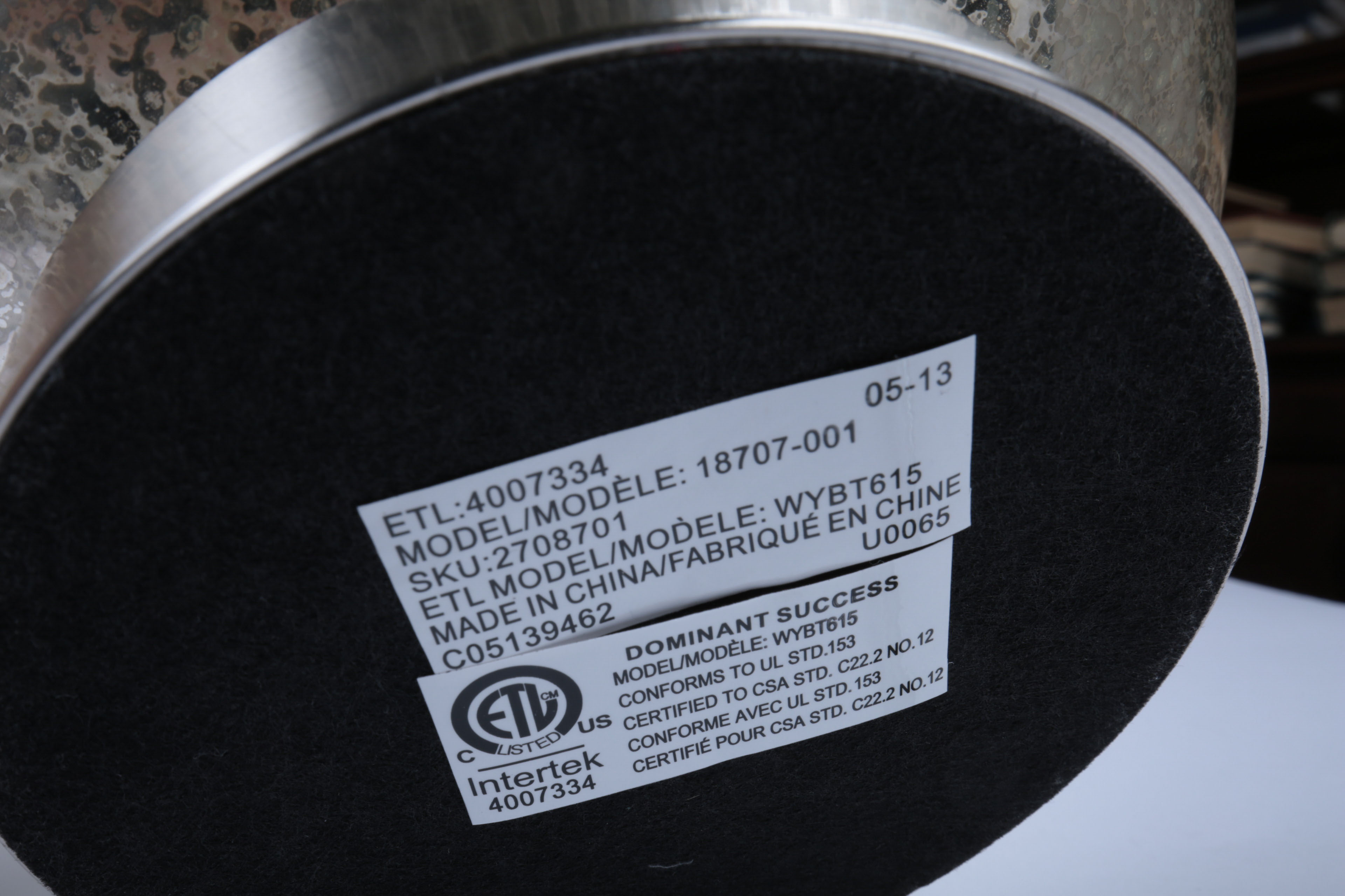 Pair of Silver Glass Lamps