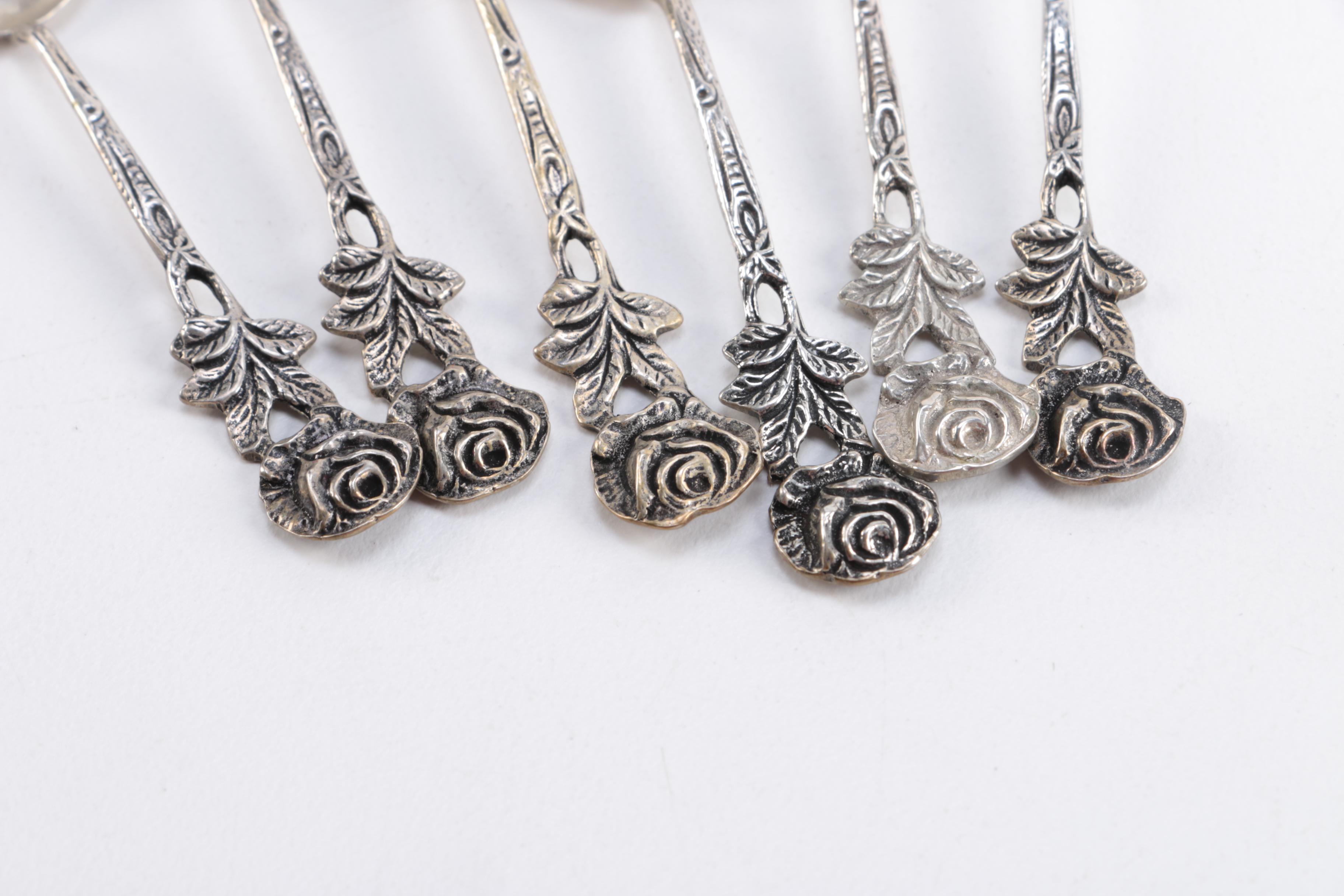 Vintage 800 Silver German Demitasse Spoons in Original Box