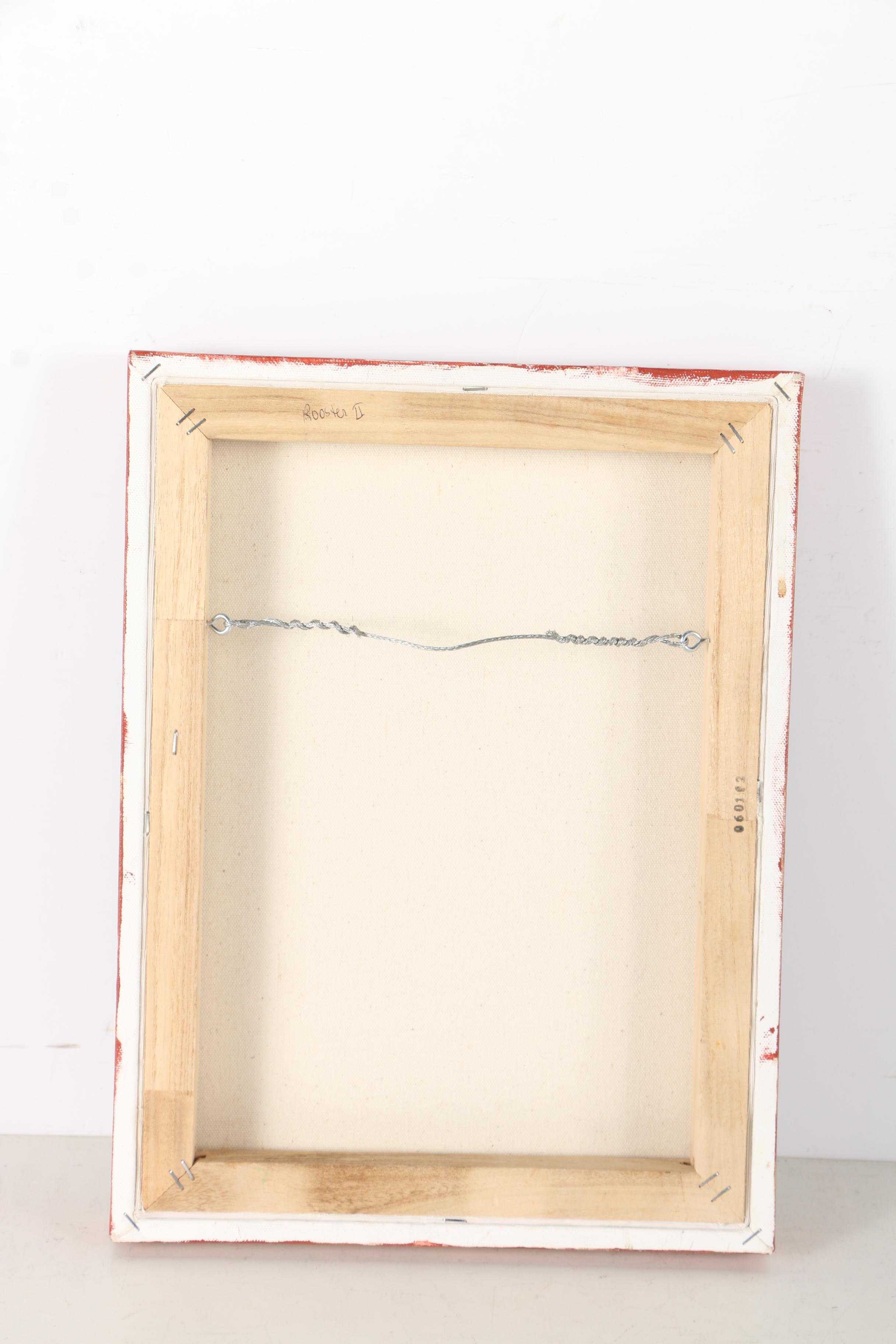 K. D. Platt Oil Painting on Canvas "Rooster II"