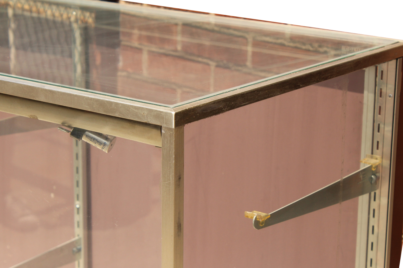 Vintage Chrome And Glass Display Cabinet