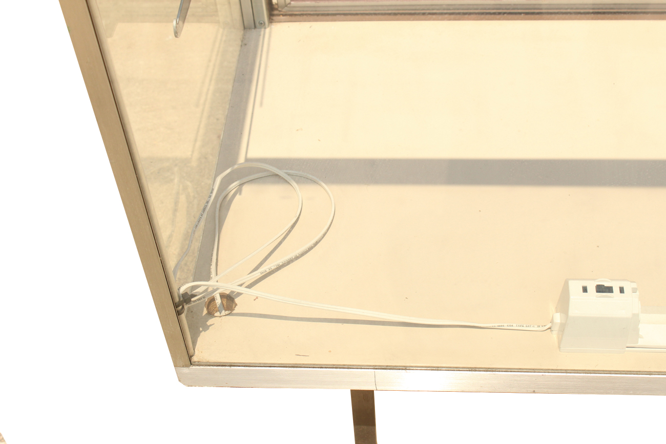 Vintage Chrome And Glass Display Cabinet