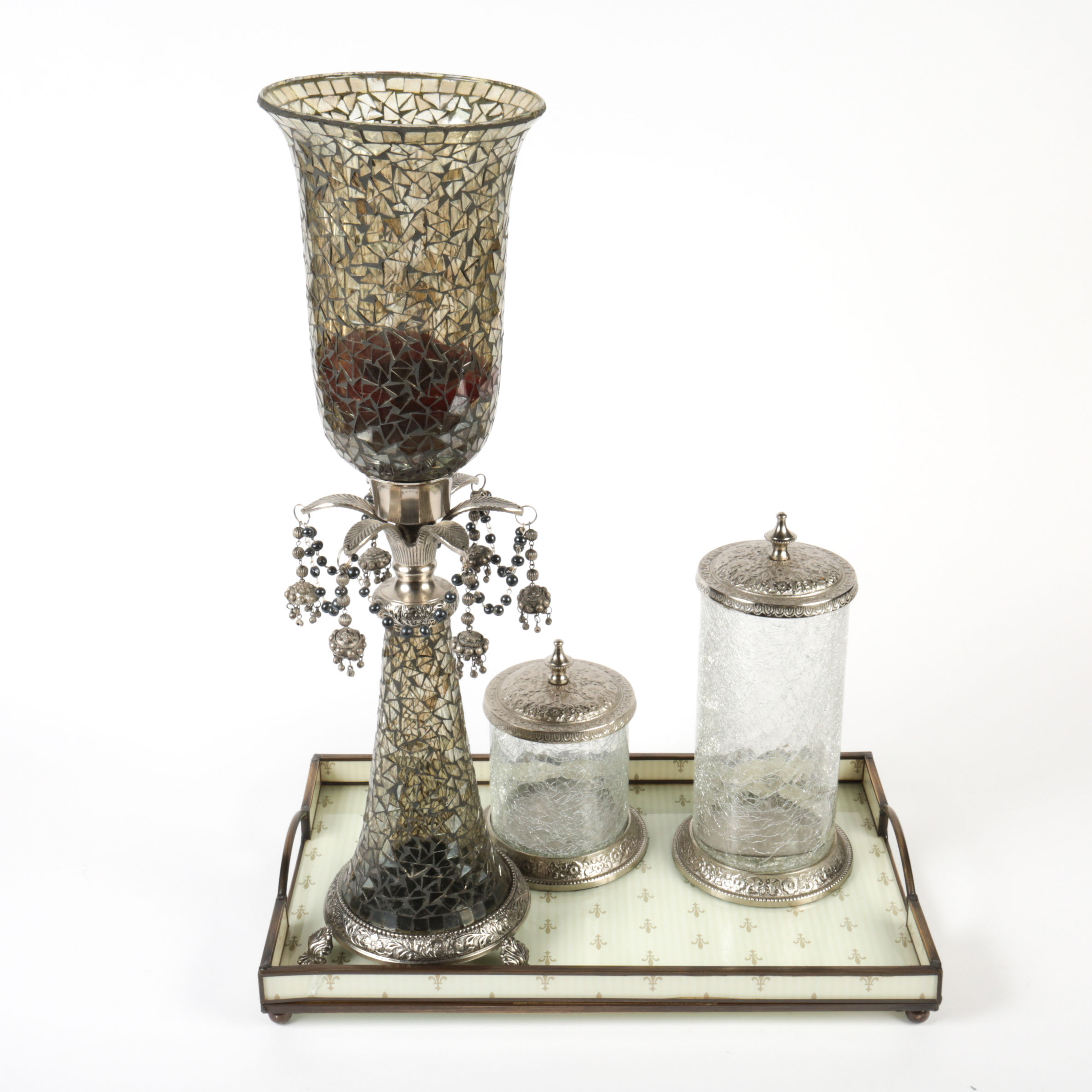 Group of Glass Decor and Accessories