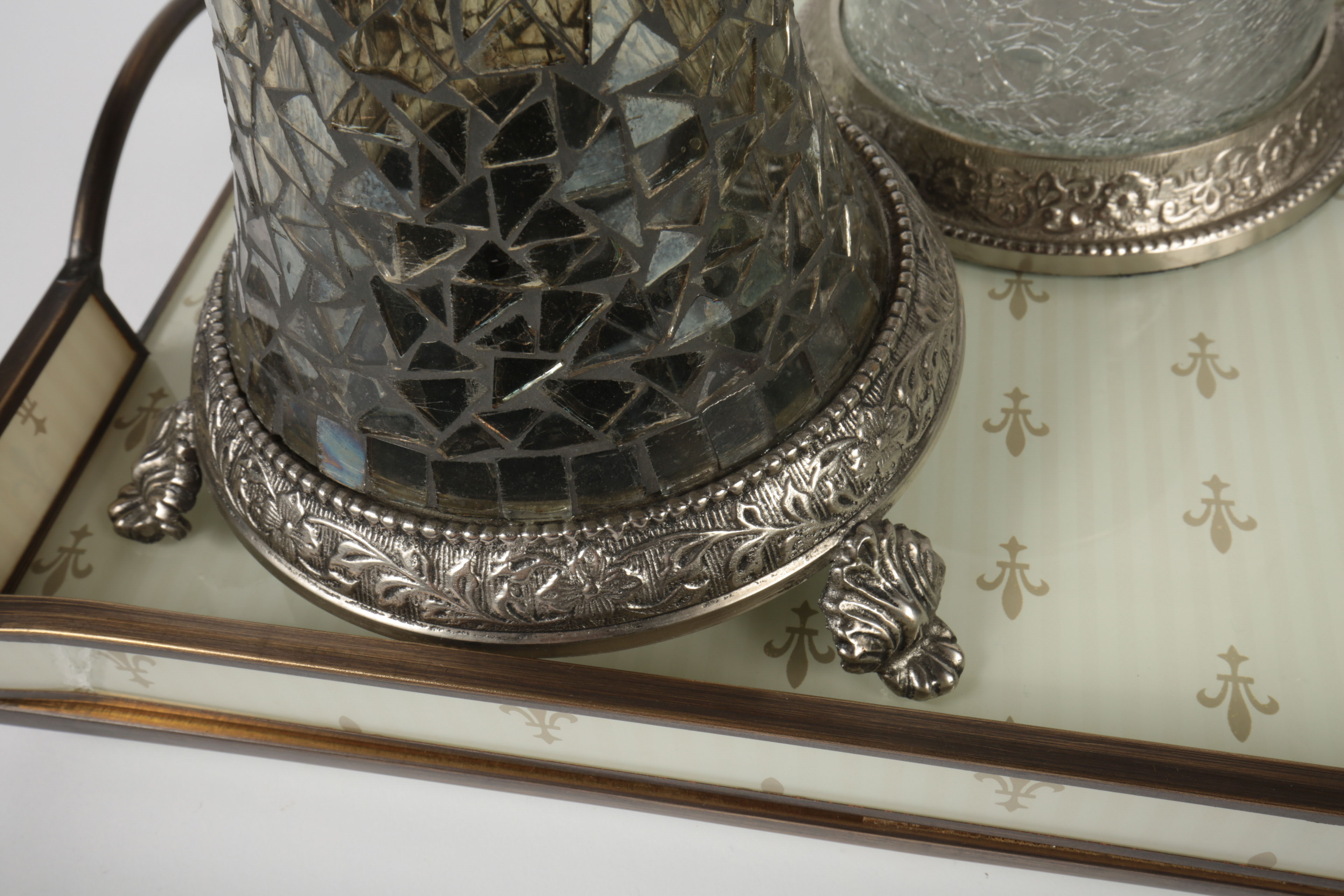 Group of Glass Decor and Accessories