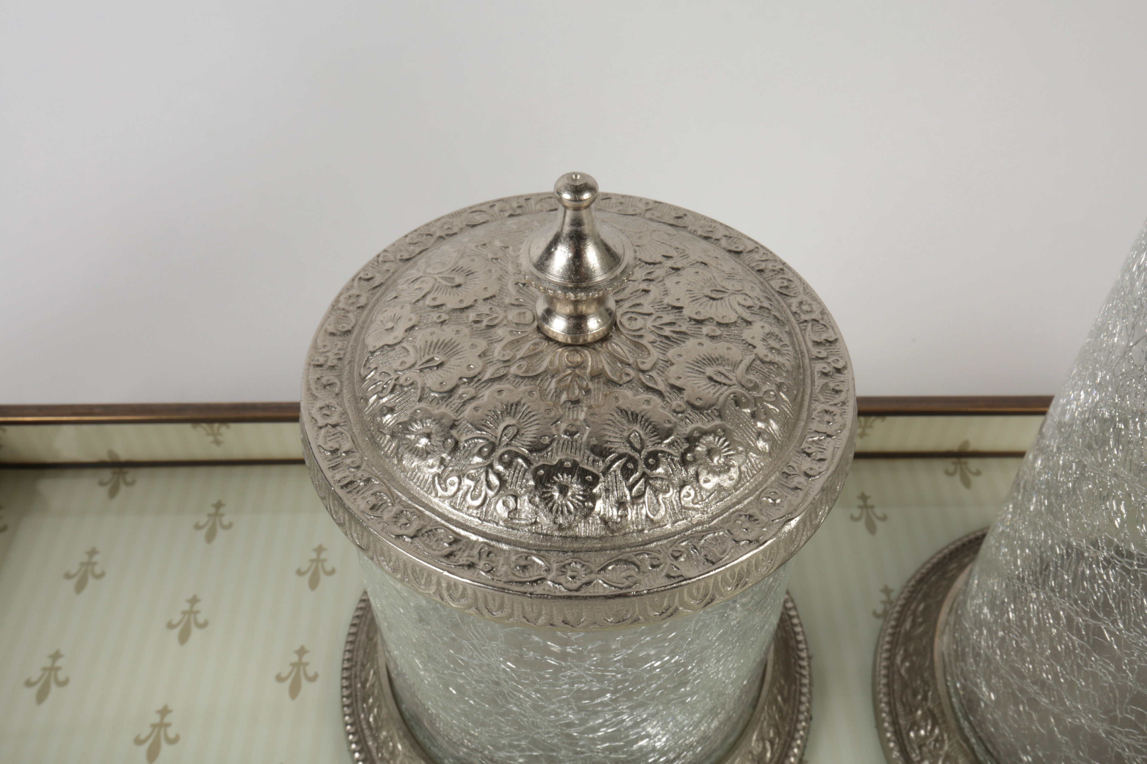 Group of Glass Decor and Accessories