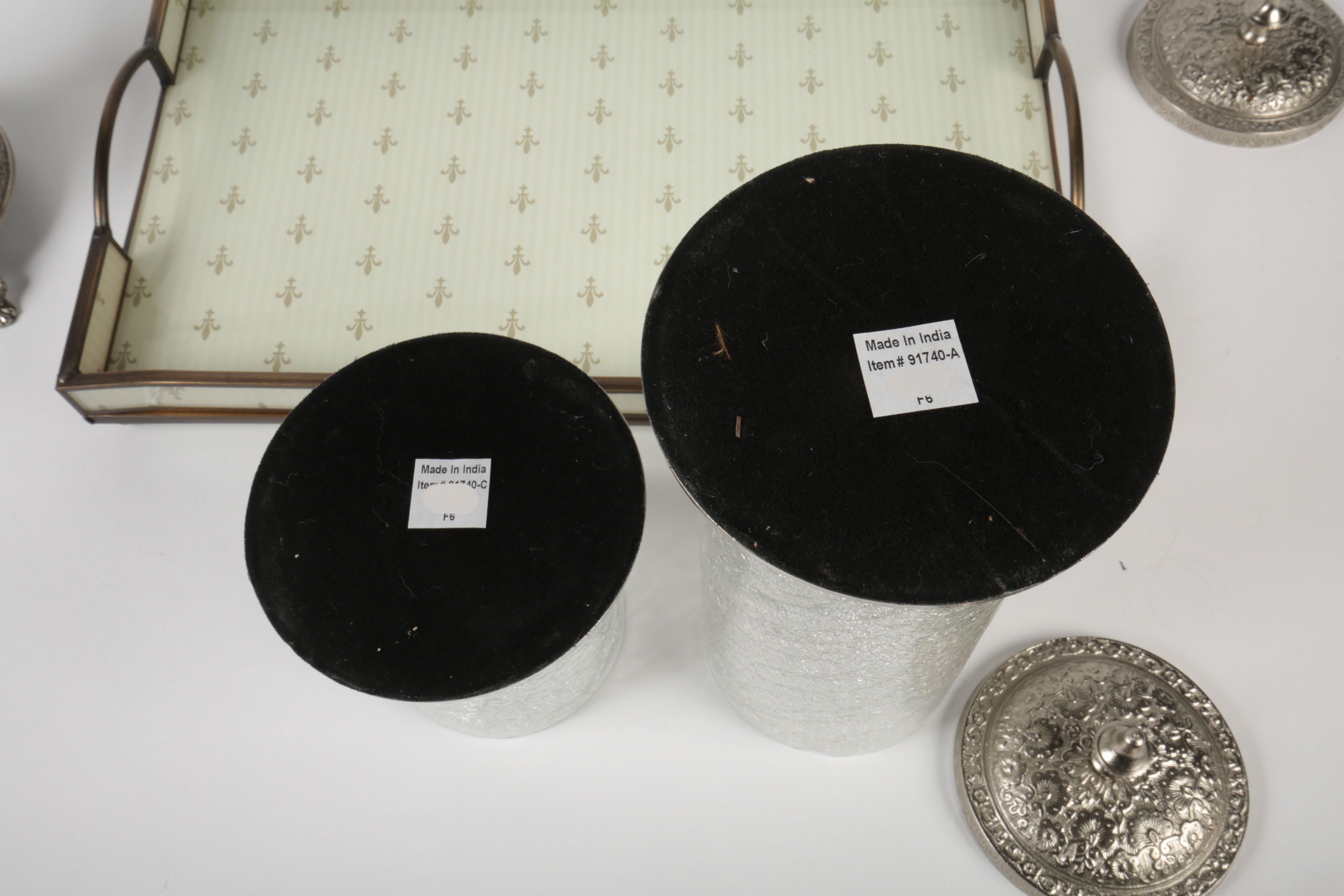 Group of Glass Decor and Accessories