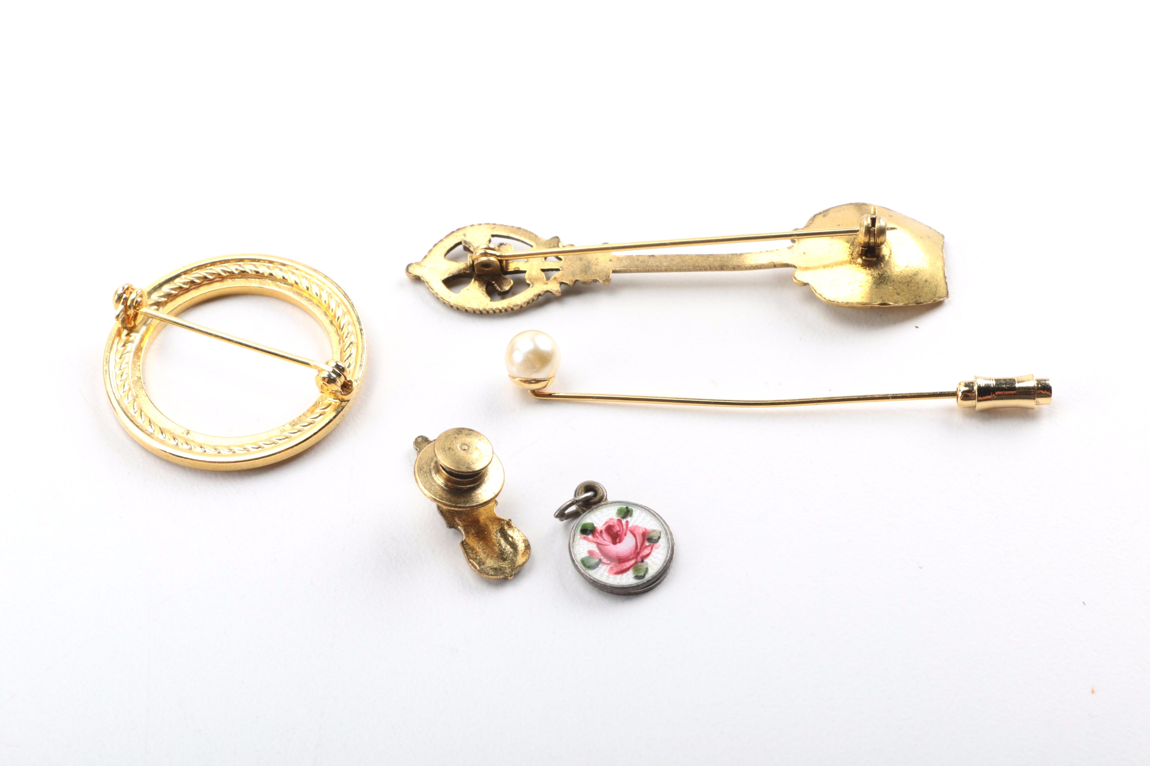 Wooden Jewelry Box With Assorted Costume Jewelry