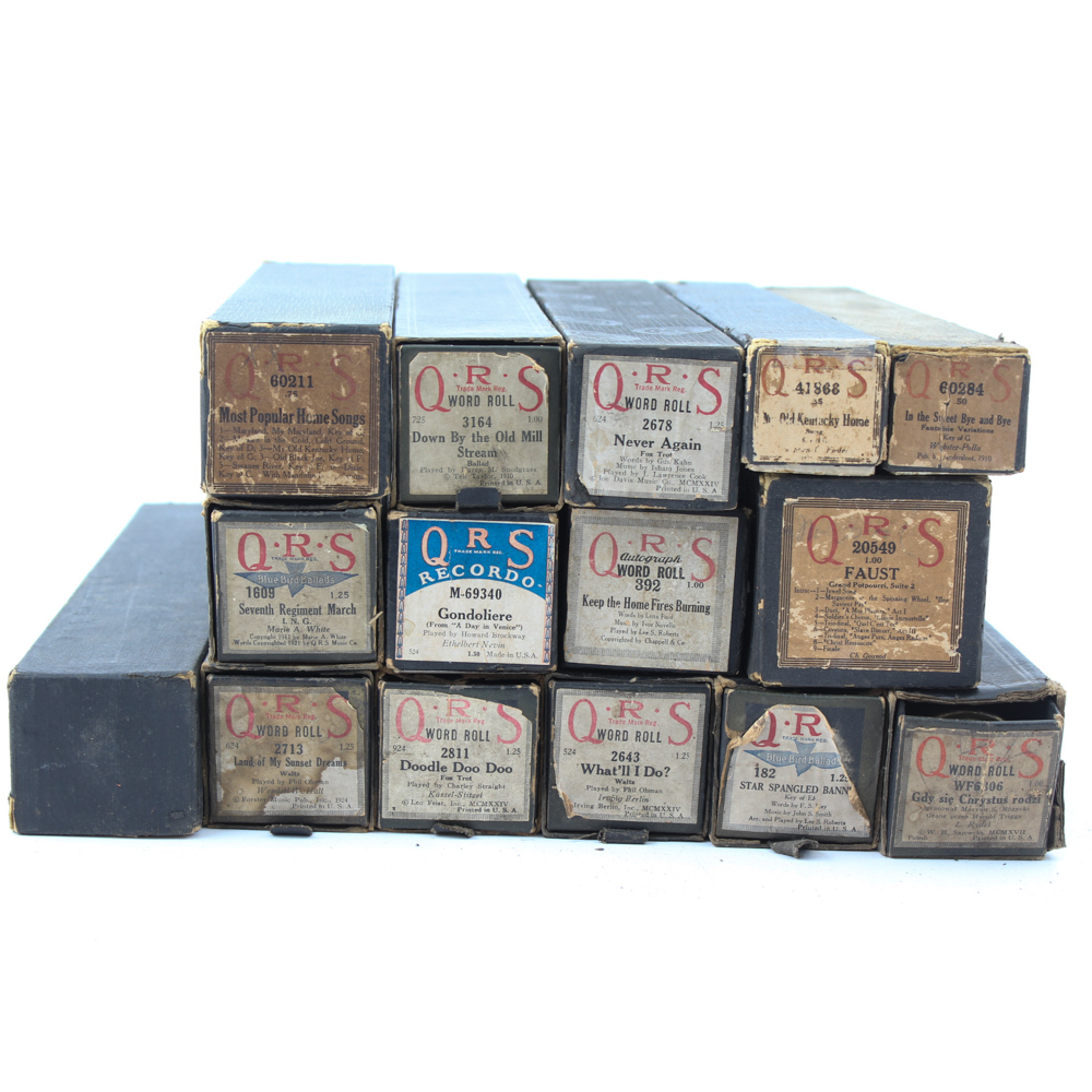 Vintage QRS Player Piano Rolls