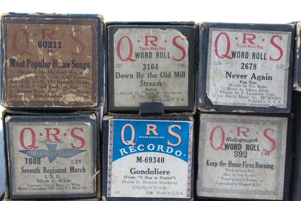 Vintage QRS Player Piano Rolls