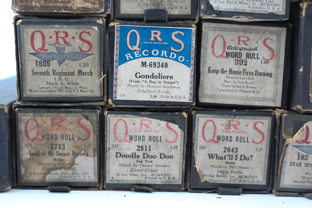 Vintage QRS Player Piano Rolls