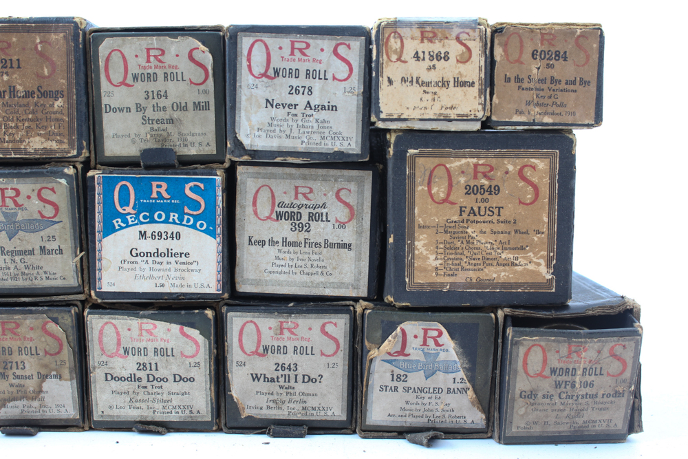 Vintage QRS Player Piano Rolls