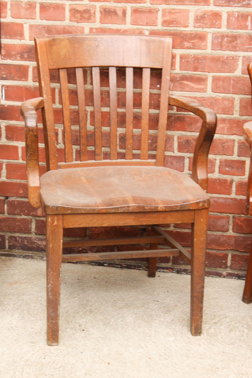 Set of Four 1930s Office Chairs