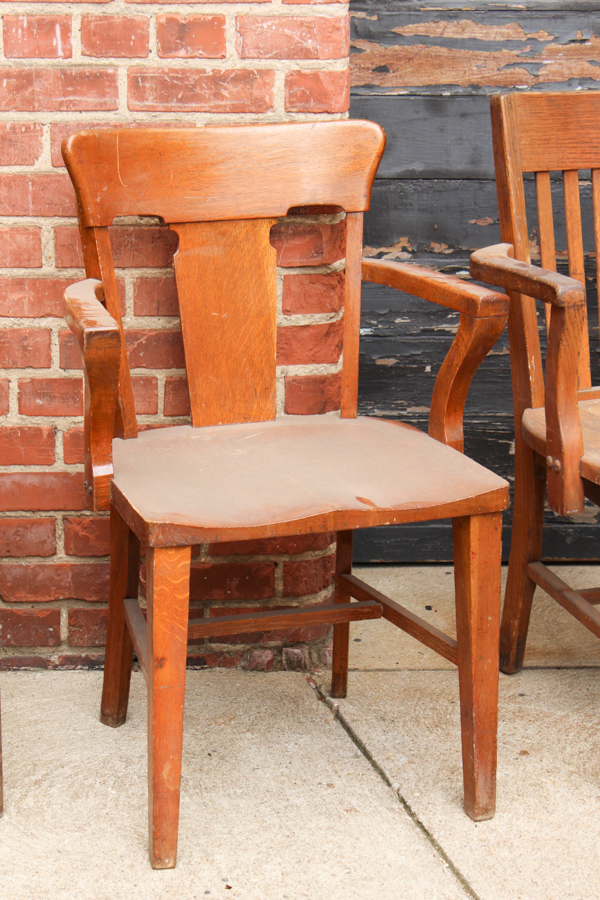 Set of Four 1930s Office Chairs