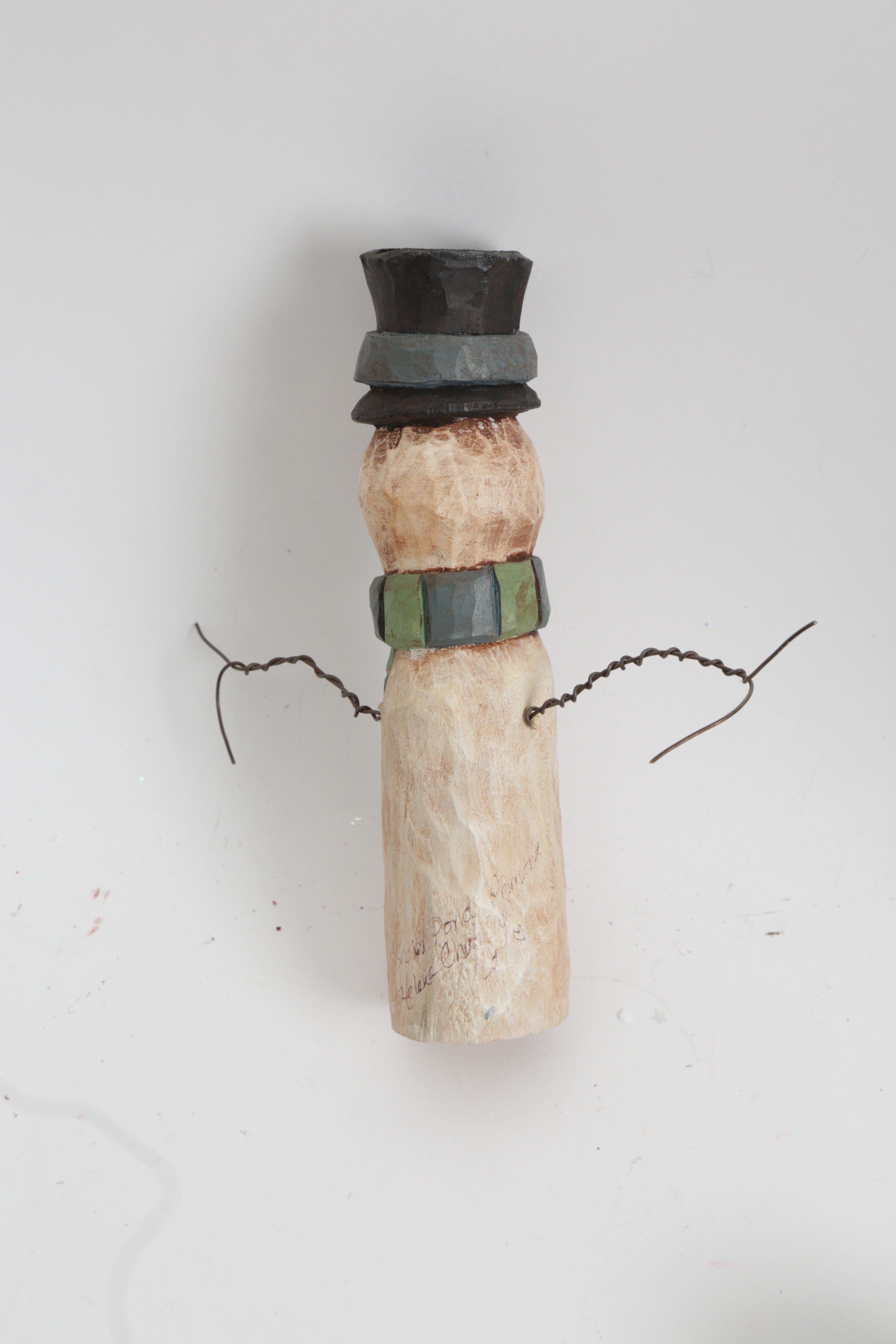 Assortment of Hand Painted Wood Santa and Snowman Carvings