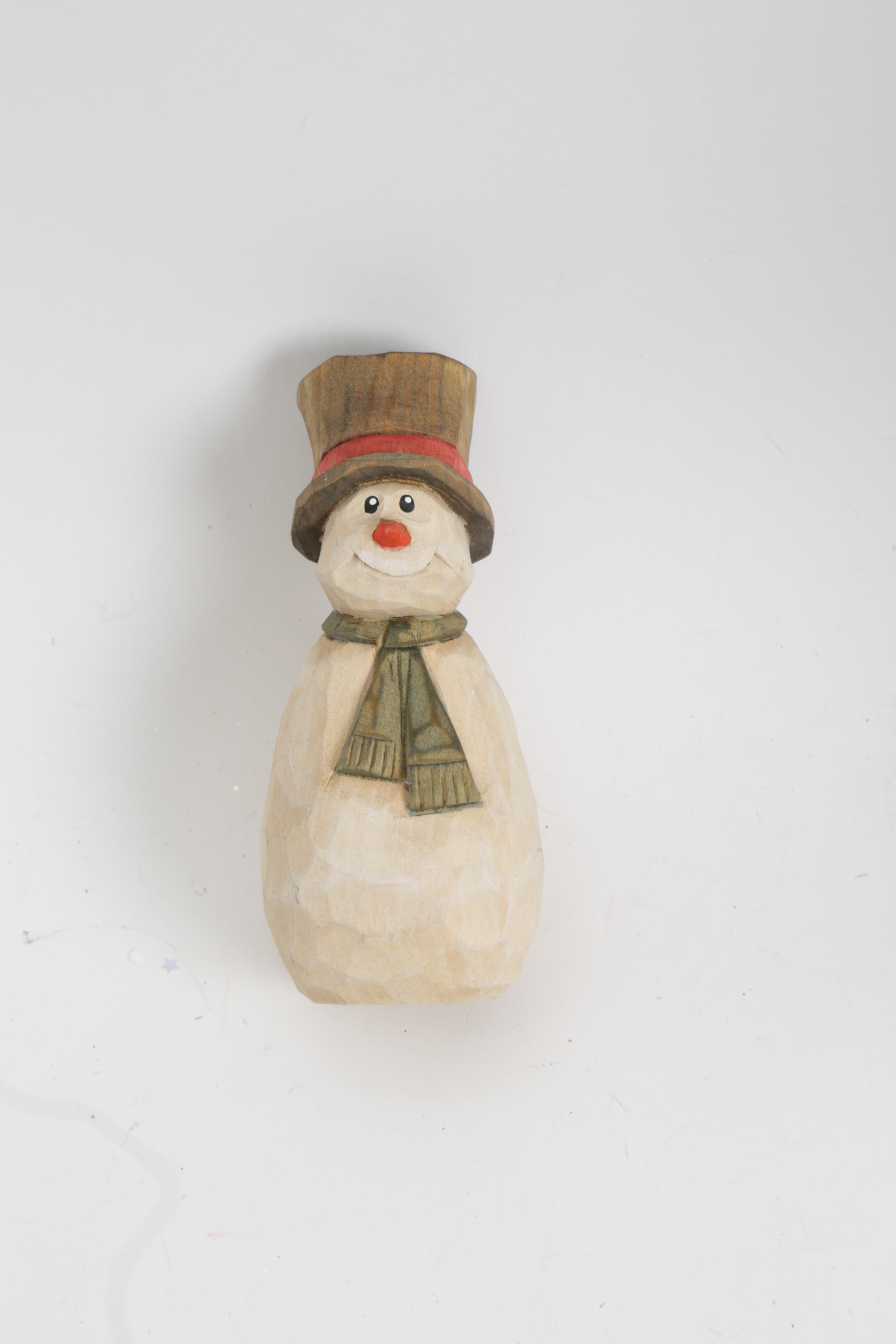 Assortment of Hand Painted Wood Santa and Snowman Carvings
