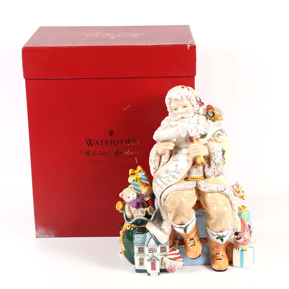 Waterford Holiday Heirloom "Georgian Santa" Cookie Jar