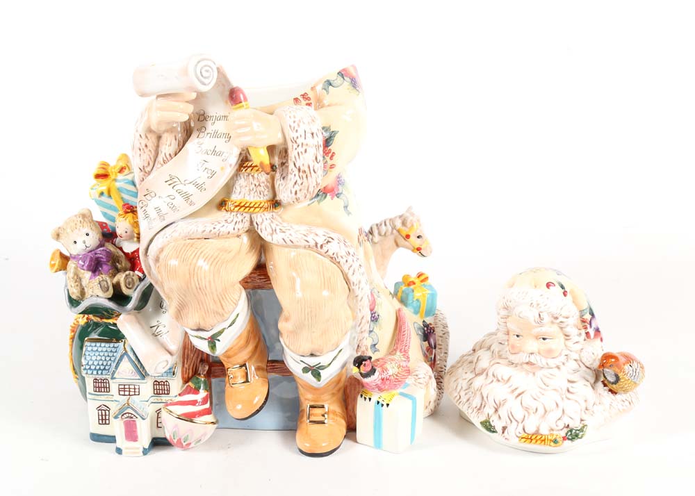 Waterford Holiday Heirloom "Georgian Santa" Cookie Jar