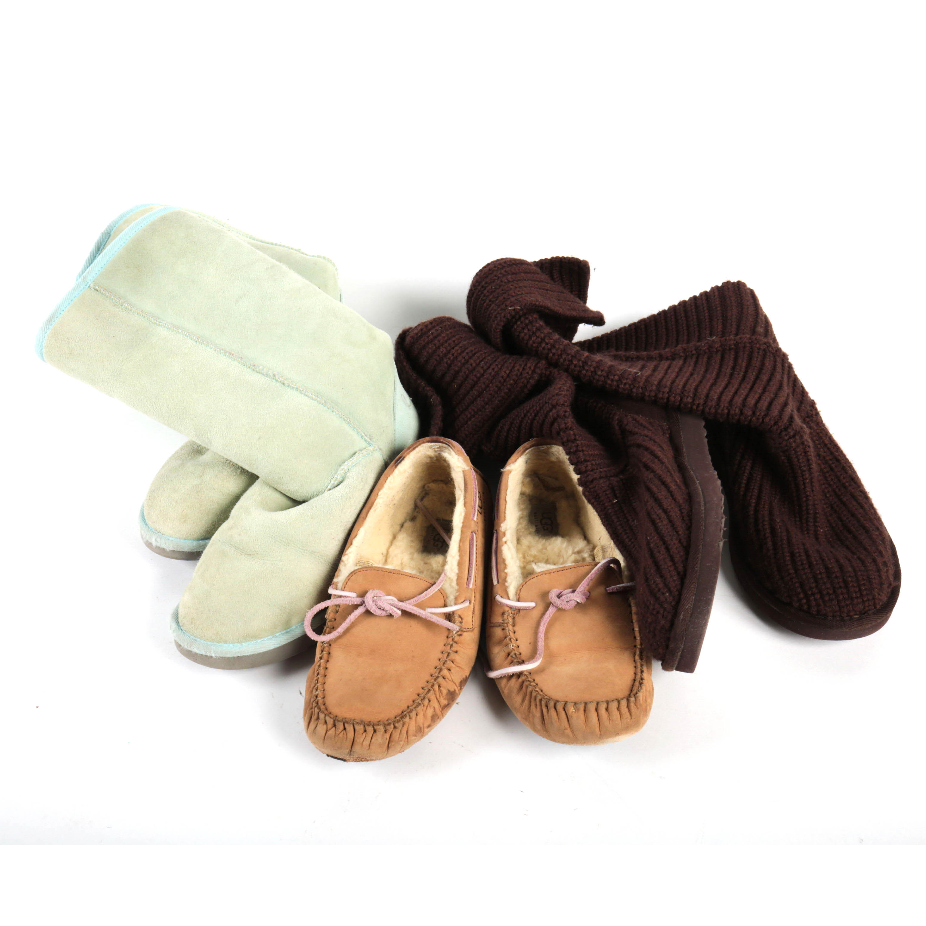 Three Pairs of UGG Shoes and Boots