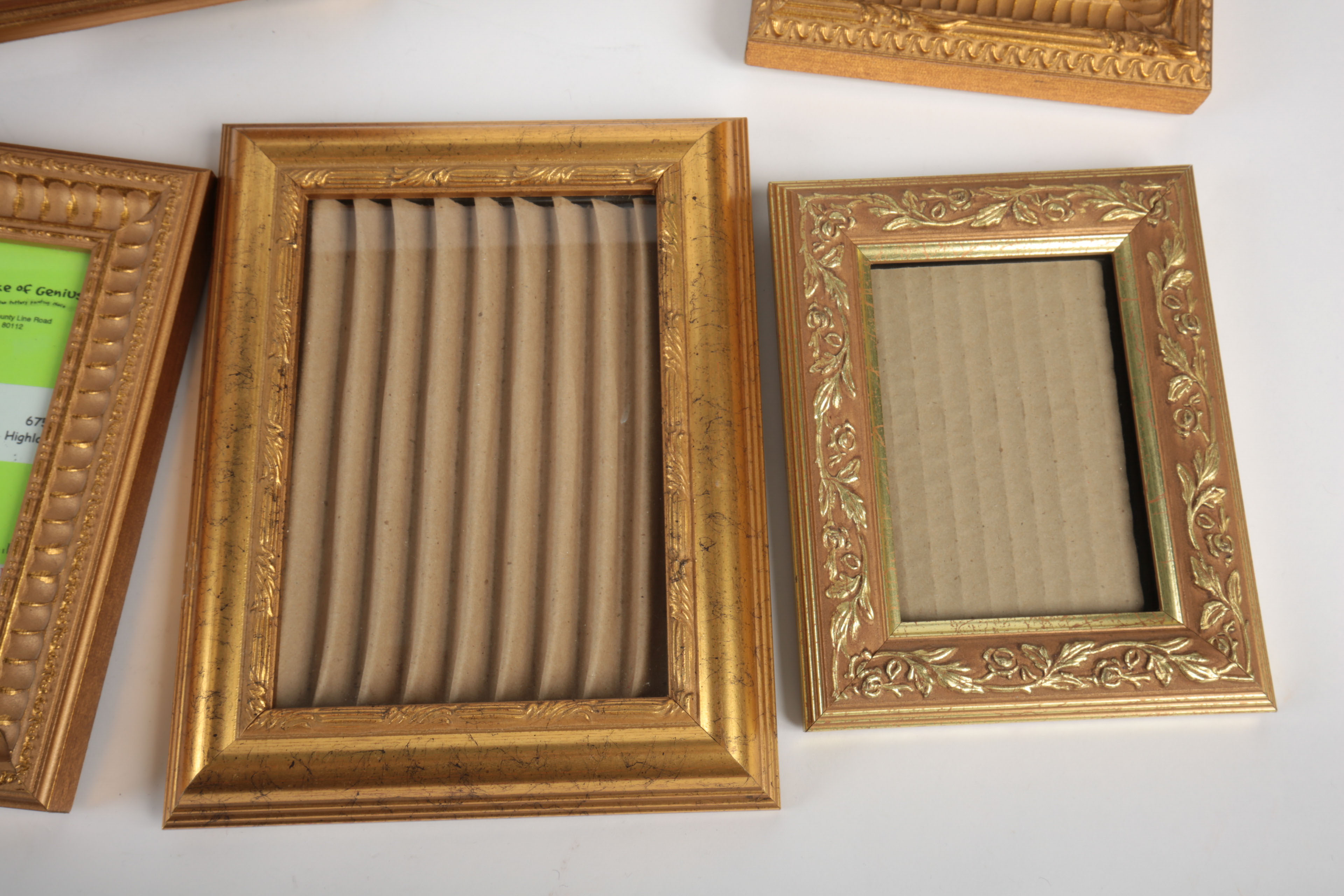 Generous Assortment of Gold Tone Picture Frames