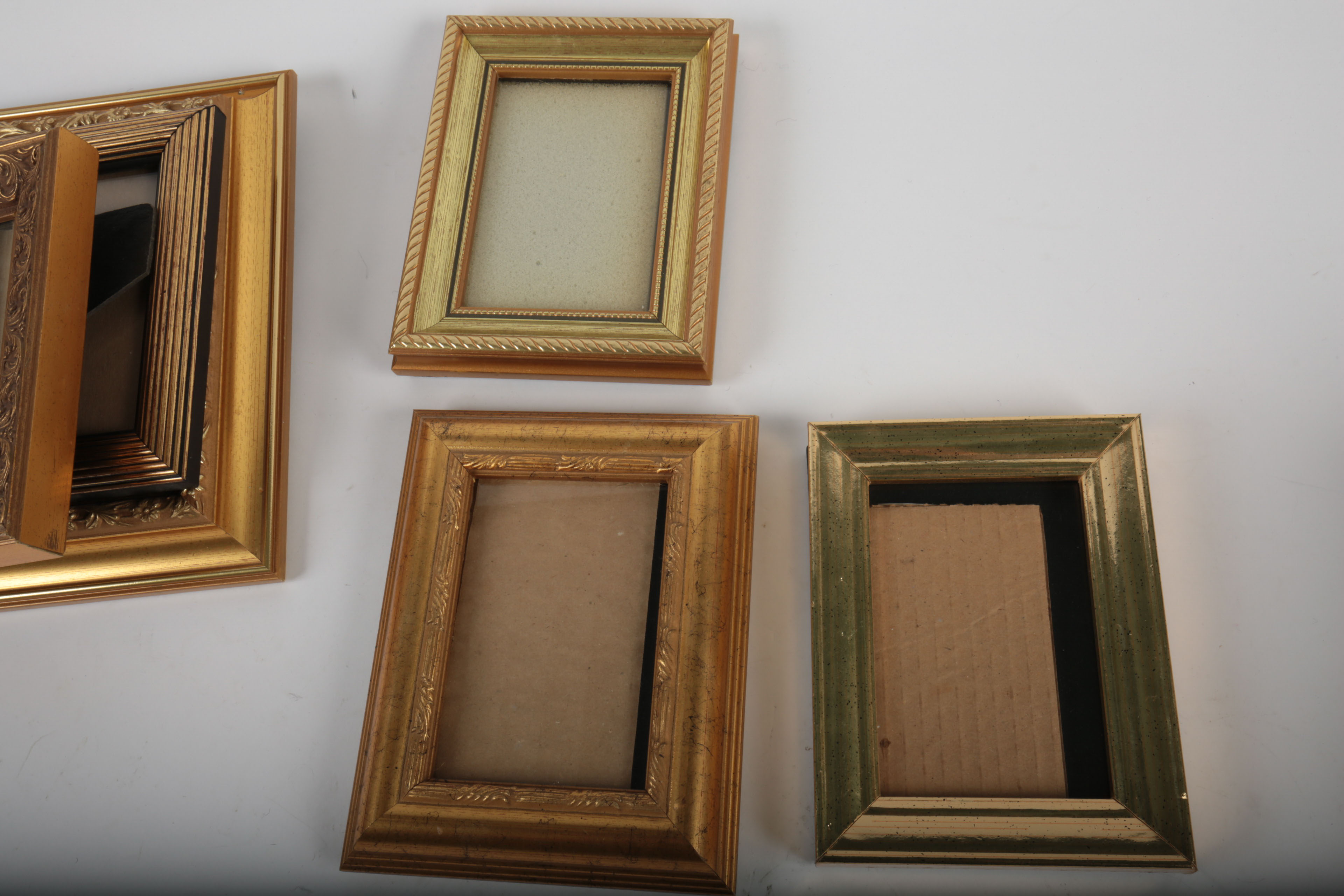 Generous Assortment of Gold Tone Picture Frames
