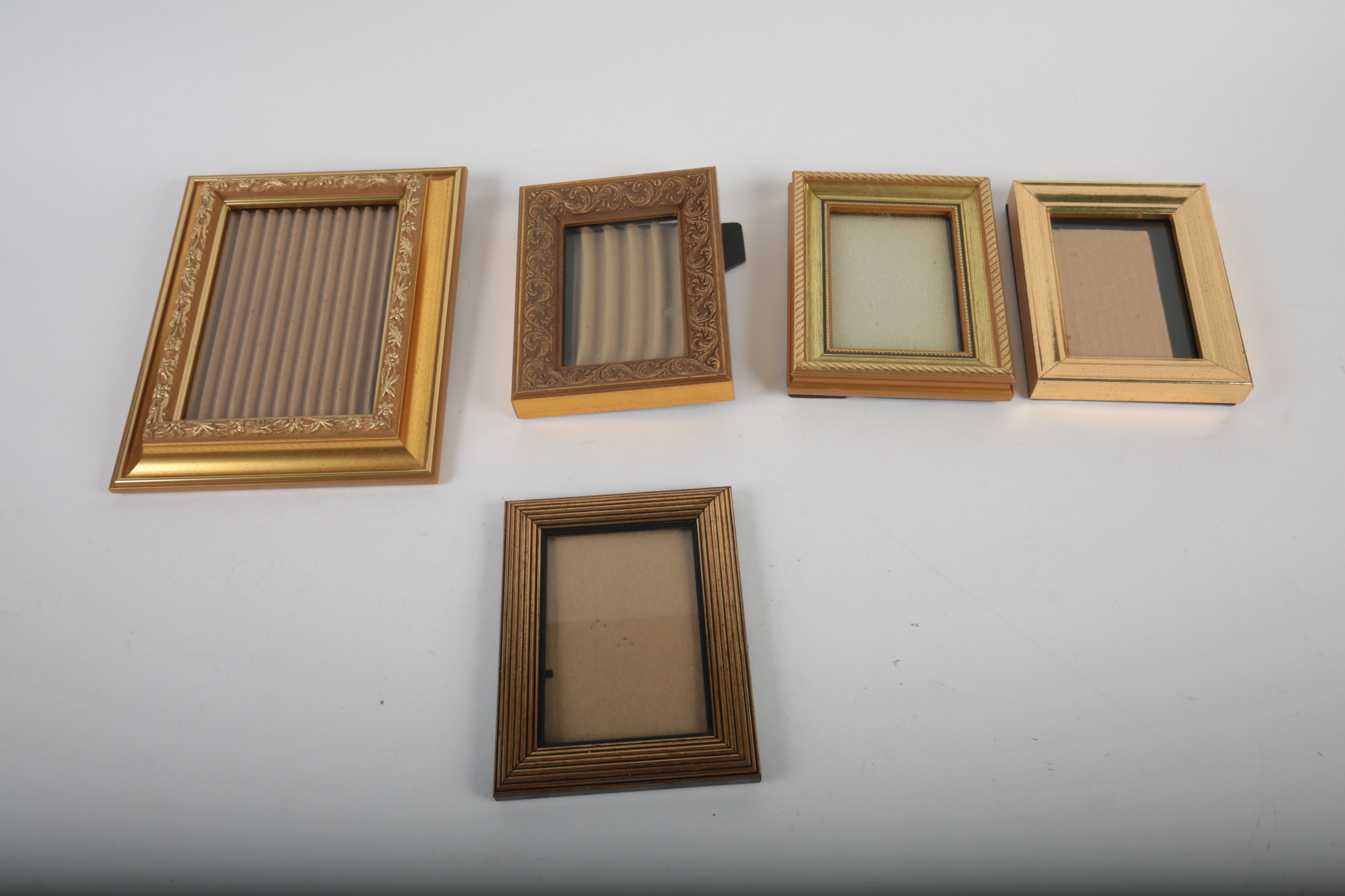 Generous Assortment of Gold Tone Picture Frames