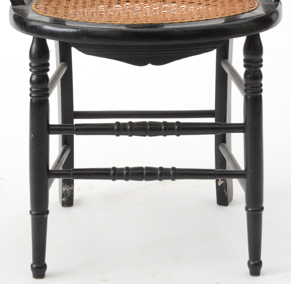 Antique Hand-Caned Side Chair