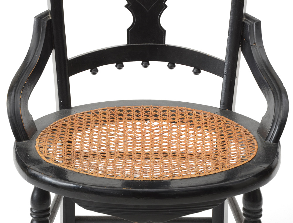 Antique Hand-Caned Side Chair