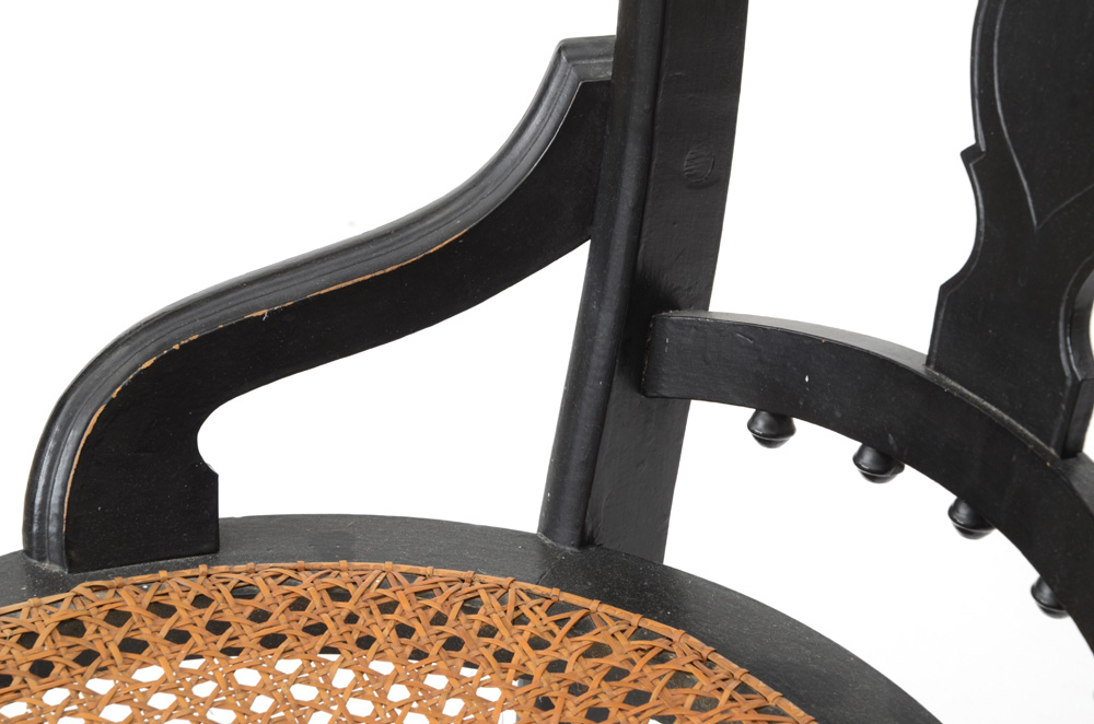 Antique Hand-Caned Side Chair